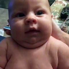 Baby Tobias cute silent smiles