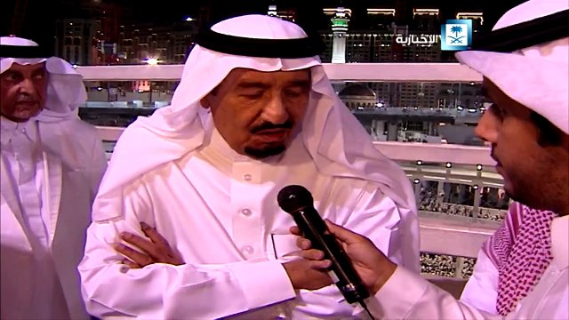 كلمة الملك سلمان بعد تفقده موقع حادثة الرافعة بالحرم المكي