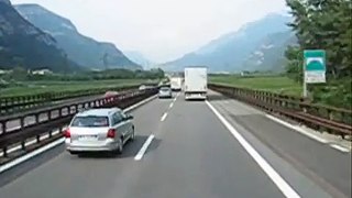 Truck video, Brenner, Italy