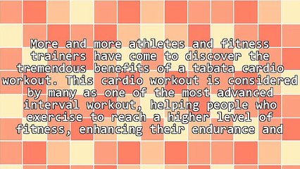 The Tabata Cardio Workout Routine