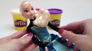 Play Doh Disney Princess Frozen How to make Playdough Dress