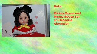 Mickey Mouse and Minnie Mouse Set of 8 Madame Alexander