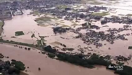 Flooding in Japan   House Swept Away