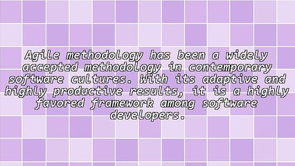 Agile Software Development Methodologies
