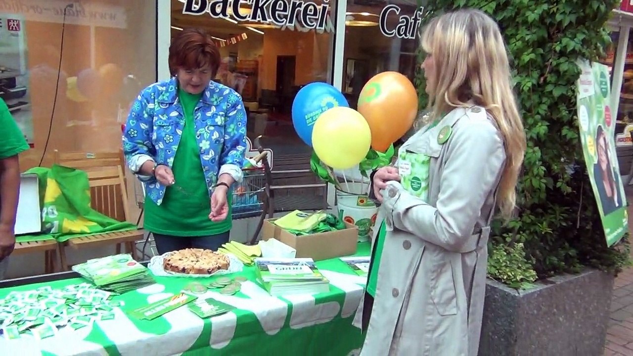 Grünen-Stand im Uni-Center am 12.09.2015