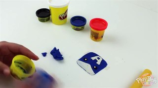 ♥ Play Doh Captain America Superhero Plasticine Creation