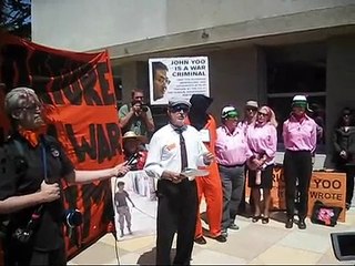 Fire John Yoo Demo - Dan Siegel Speaks Out Against Torture