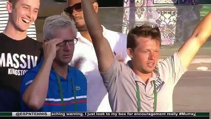 Rafa Nadal vs Dustin Brown MATCH POINT + INTERVIEW