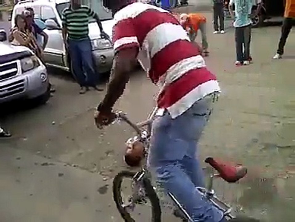 Amazing Man on Bicycle