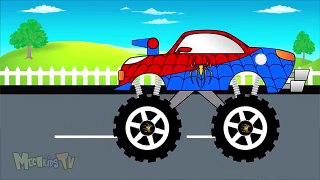 Spider Truck - Monster Trucks For Children - Video for Kids