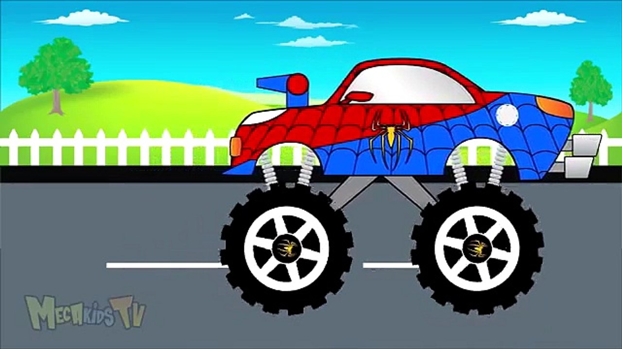 Spider Truck - Monster Trucks For Children - Video for Kids