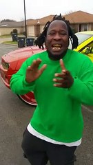 I don't understand a damn thing he sayin' BUT his car a MONSTER!!! Whatever he talking about, he mean that shit...lmaooo!!! For more funny video please