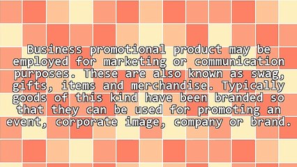 General Details Of Business Promotional Product