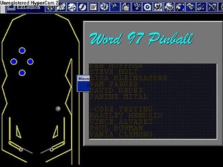 Word 97 Pinball (Word 97 SR-1 Easter Egg)