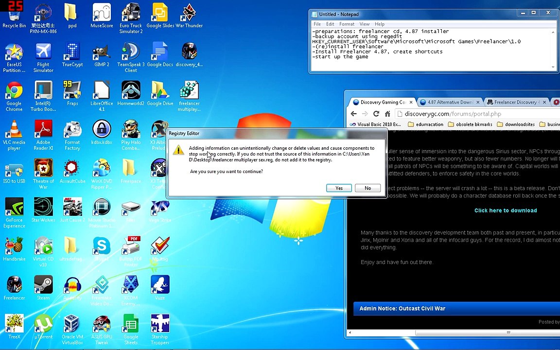 Discovery Freelancer 4.87 Installation Walkthrough