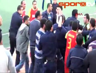 Engelliler maçında çıkan kavgaya biber gazı!