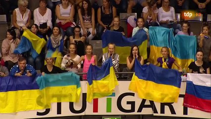 2015 World Rhythmic Gymnastics Championships. Groups AA. Ukraine. Clubs + Hoops