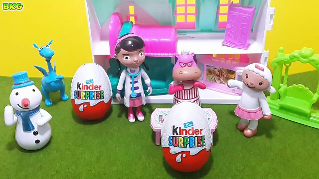 Doc McStuffins Lambie Hallie Toys Kinder Surprise Eggs | Best Kid Games
