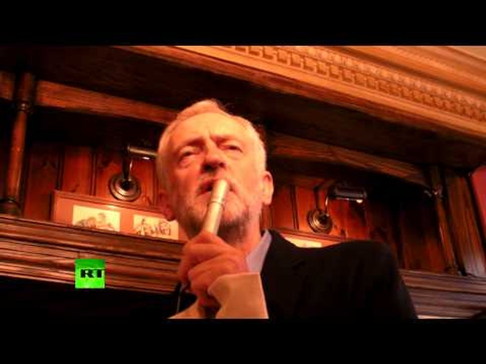 Jeremy Corbyn sings in pub celebrating election as Labour party leader