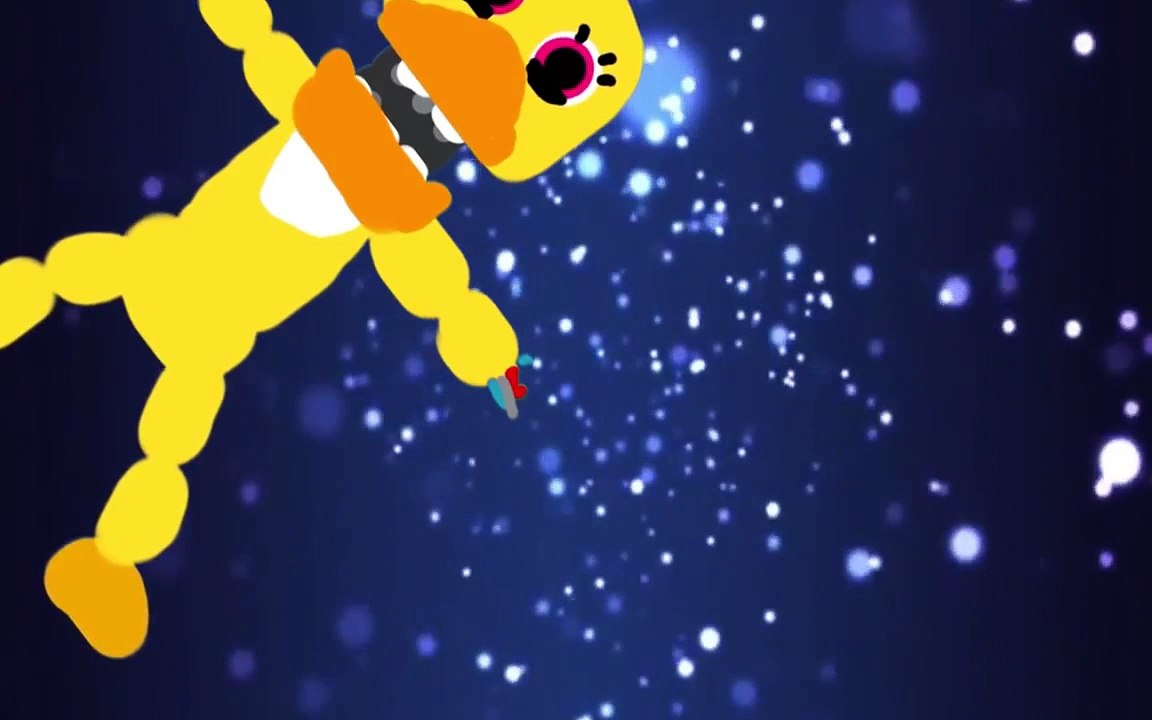 Cartoon Withered Chica Destroys the Universe by Playing Der Comissar