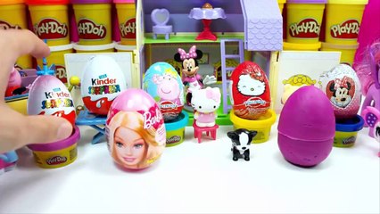 Huevos Sorpresa Peppa Pig en español Barbie Play Doh juguetes de peppa pig