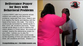 Deliverance Prayer for Boys with Behavioral Problems