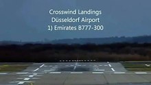 شاهد  الهبوط الإنتحاري لطيران الإمارات في مطار دوسلدورف ألماني