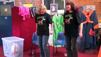 Inside the pantomime horse - Jack and the Beanstalk at the Corn Exchange Wallingford