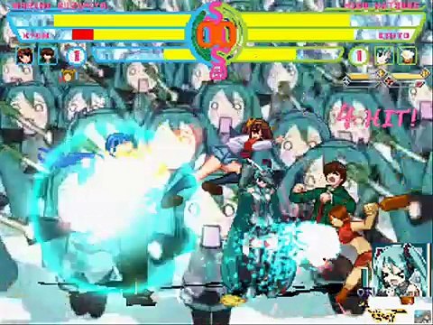 MUGEN: Haruhi Suzumiya and Kyon vs. Miku Hatsune and KAITO