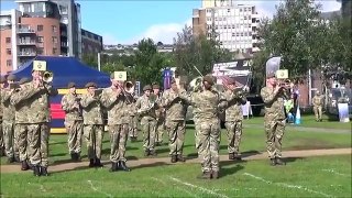 Band of the Queens Division at an Army Recruiting Event; Swansea