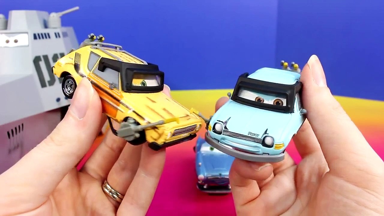 Disney Pixar Cars Combat Ship Die Cast Carrier Finn Mcmissile Lemons Mater Lightning McQueen