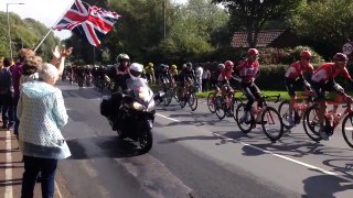 Tour of Britain 2015 - STAGE 7 - puncture, London Road Wymondham