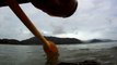 Mar, praia, navegando em mares com garrafas PET de 2 litros, a bordo do SUP, Caiaque, Ubatuba, SP, Brasil