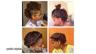 quick styles for short curly hair