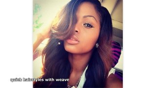 quick hairstyles with weave