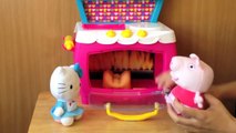 Peppa Pig cooks for Hello Kitty   Peppa Pig cooking toys   Hello Kitty Kitchen Set