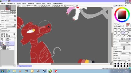 [FNAF]Foxy and Mangle speedpaint