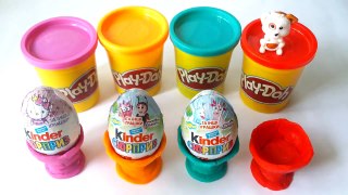 Kinder Eggs Hello Kitty & Luntik in the stand of Play Doh  Киндер Сюрпризы Hello Kitty и Лунтик в по