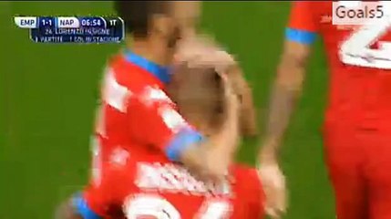 Lorenzo Insigne Goal Empoli 1 - 1 Napoli Serie A 13-9-2015
