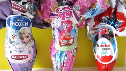 Disney Frozen Disney Pixar Cars 2 My Little Pony Big Chocolate Surprise Eggs