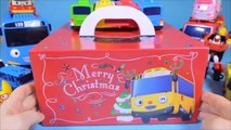 Tayo(autres) Gâteau de Noël wee de trajet en bus. Gâteau de noël et pororo poly ou robot Tayo le petit bus & Pororo Robocar Poli jouets