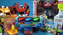 Hello car robot camera robot Santa Fe R, and adventure Z comparison wee bus ride. with. lava LEGO Simpsons mini. figure toy Carbot Tobot Larva toys