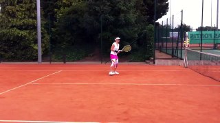 Funny tennis serve