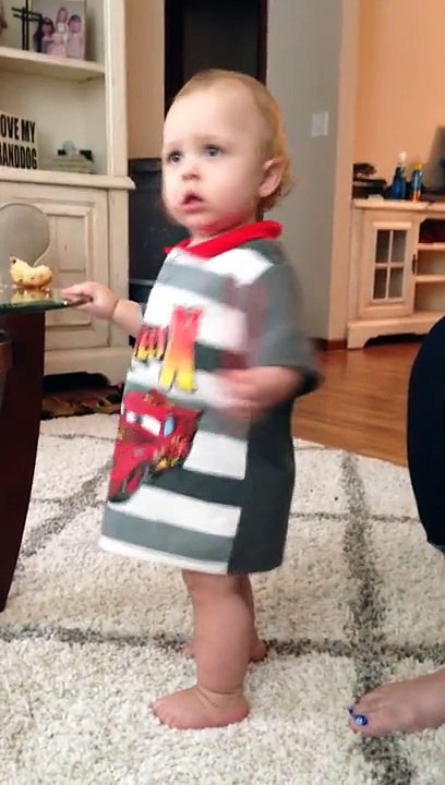 Funny baby dancing to a song