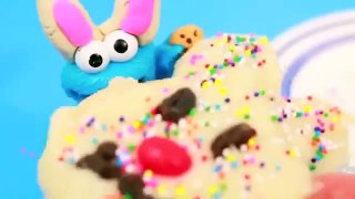 Surprise Eggs Moshlings Play Doh Eggs with FUN ending Cookie Monster sings Play dough