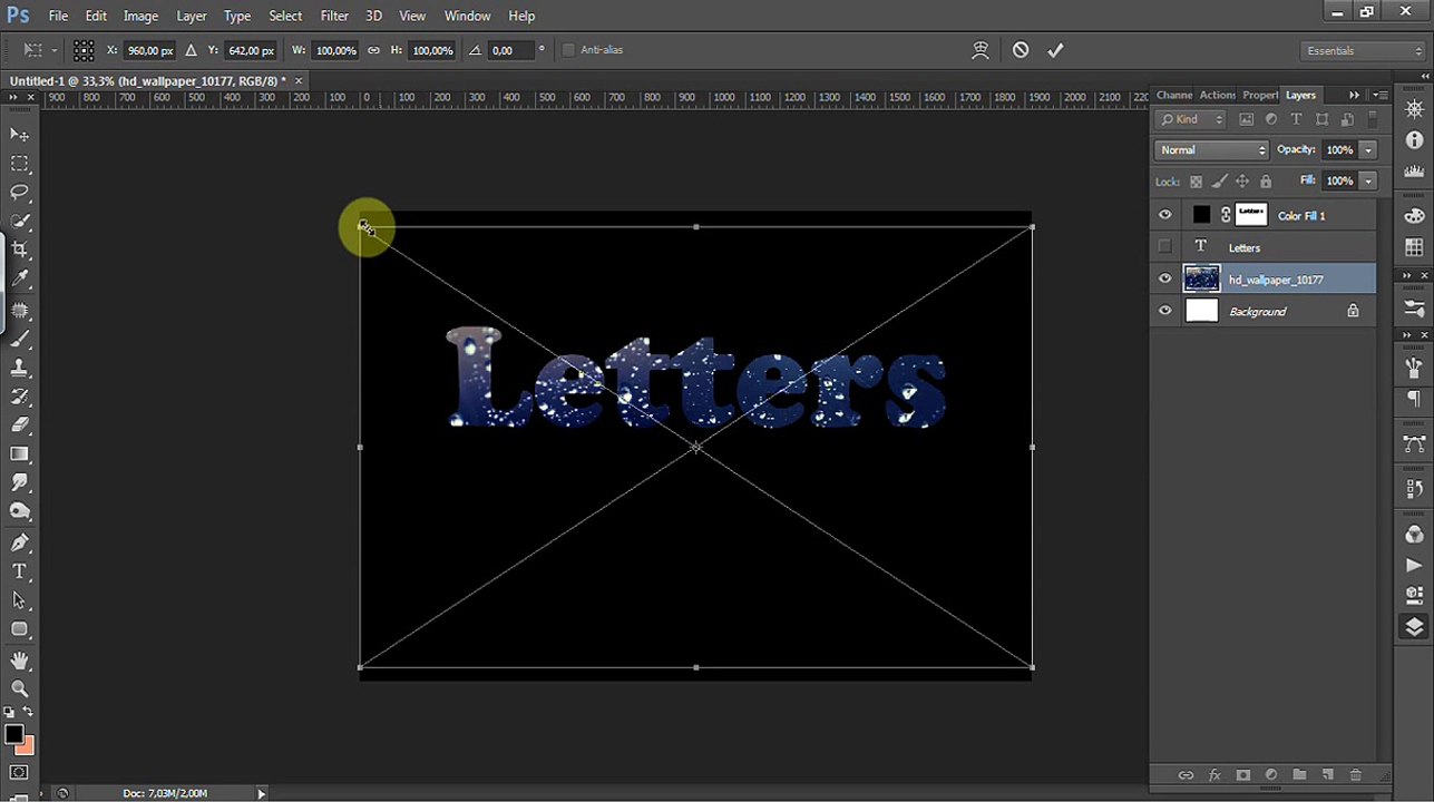 Patterned letters | Photoshop Addict