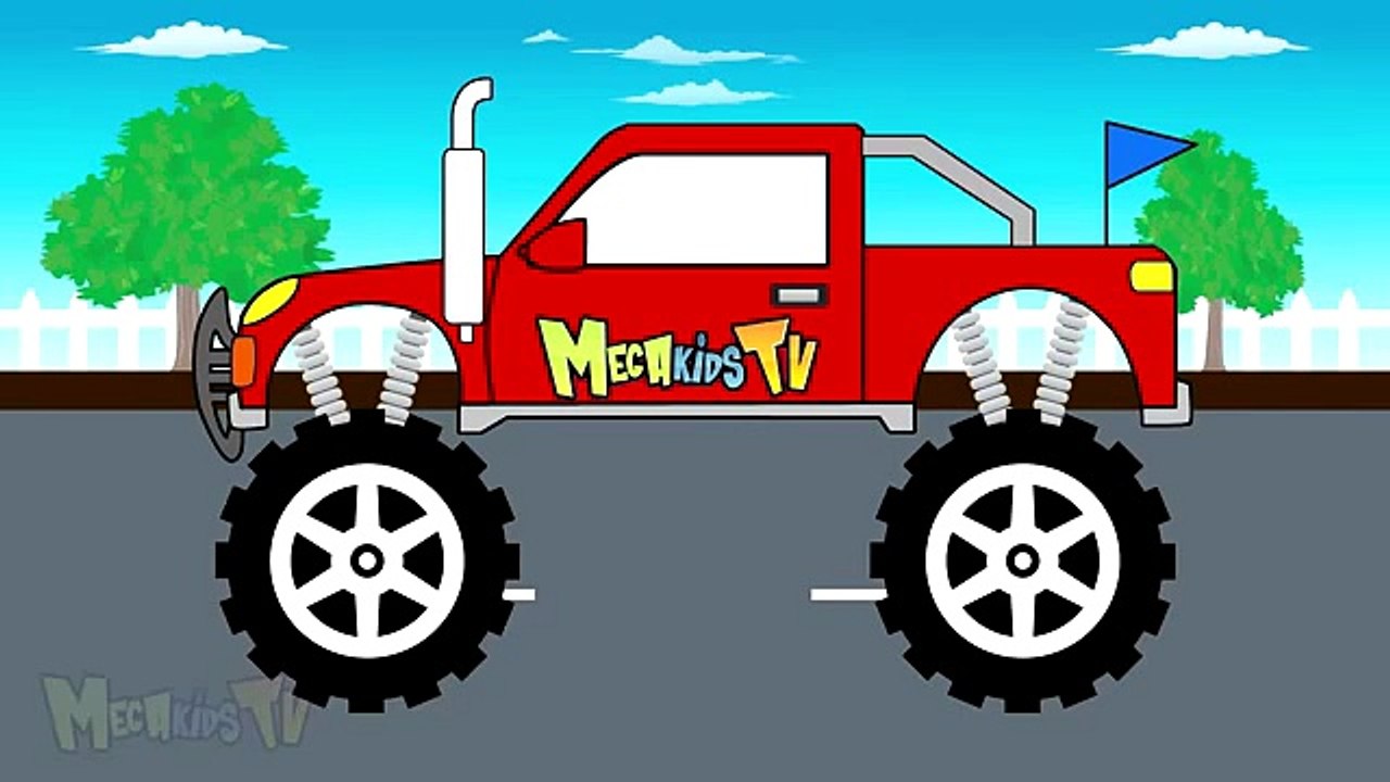 Red Truck Vs Batman Truck - Monster Trucks For Children