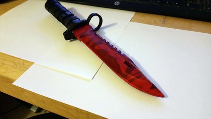 Paper CS:GO M9 Bayonet (Slaughter) +STRESS TEST