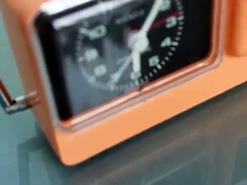KIENZLE Clock Radio 1124 21 34 Germany Retro Vintage Space Age Alarm Mantel Shelf RAre