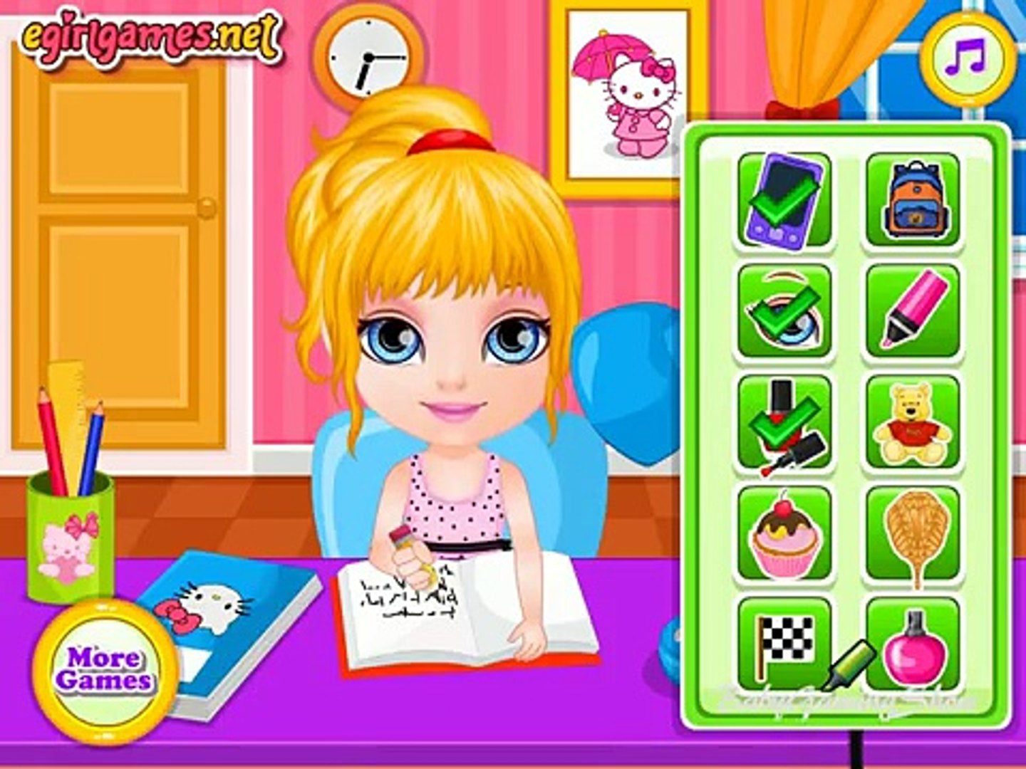Baby Barbie Homework Slacking Let s Play Funny Baby Barbie Slacking Game -  video Dailymotion